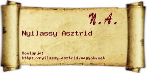 Nyilassy Asztrid névjegykártya